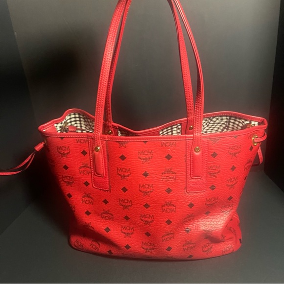 EUC Red MCM Tote and Pouch Bundle - Picture 6 of 11